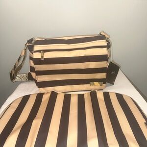 Ju-Ju-Be Striped Baby Bag - Navy and Tan